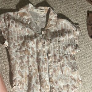 Cloth and stone Print Button-Up Shirt